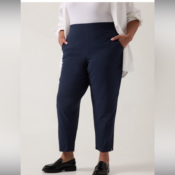 Athleta Brooklyn Mid Rise Ankle Pant // Navy #198671 - Picture 4 of 16